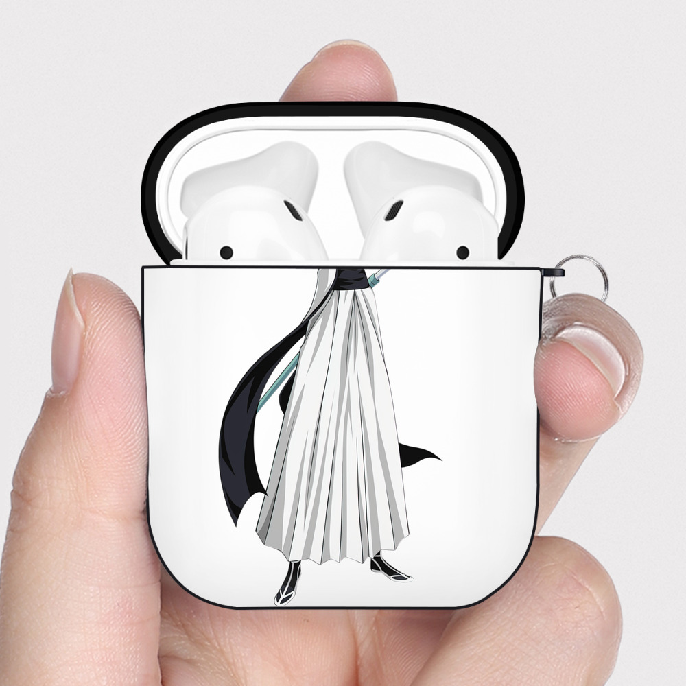 （画像用） ブリーチ ウルキオラ·シファー BLEACH Ulquiorra cifer AirPods 第2世代保護ケース ハードシェル ブラック 耐衝撃・防指紋・カラビナ付き
