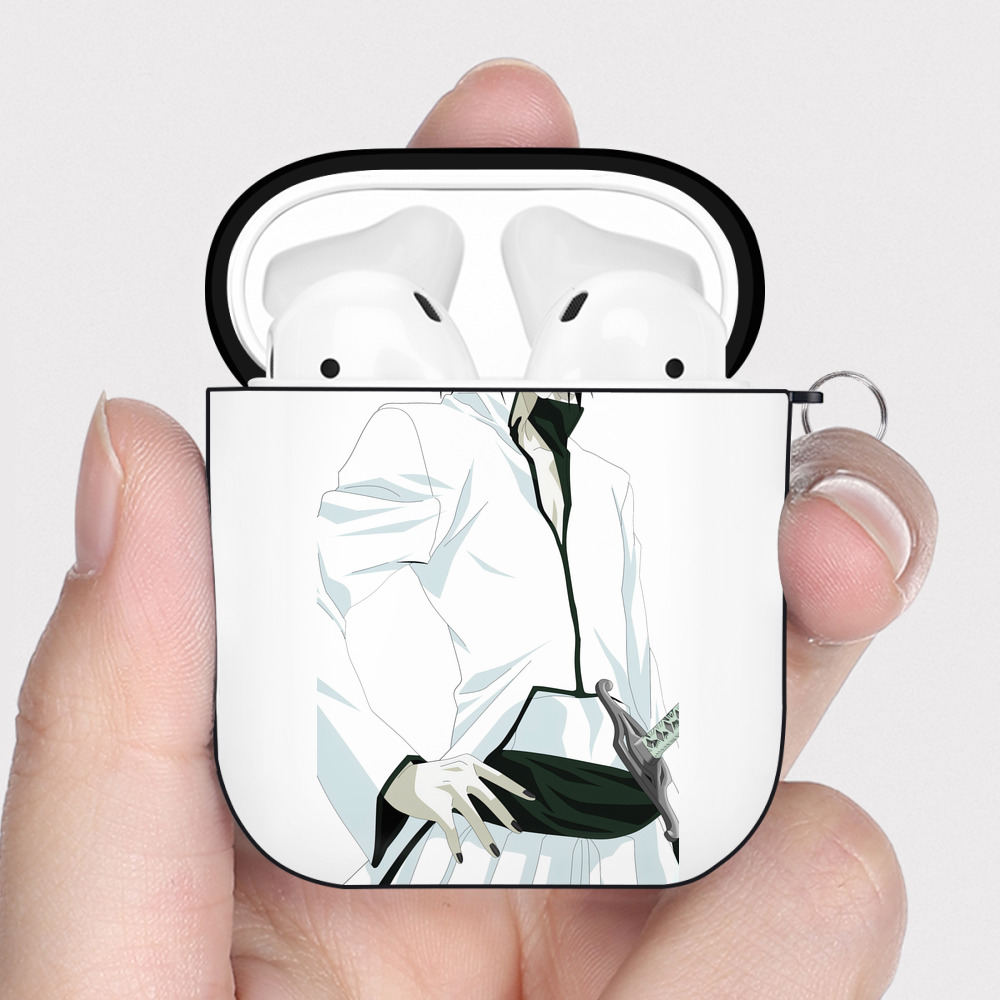 （画像用） ブリーチ ウルキオラ·シファー BLEACH Ulquiorra cifer AirPods 第2世代保護ケース ハードシェル ブラック 耐衝撃・防指紋・カラビナ付き