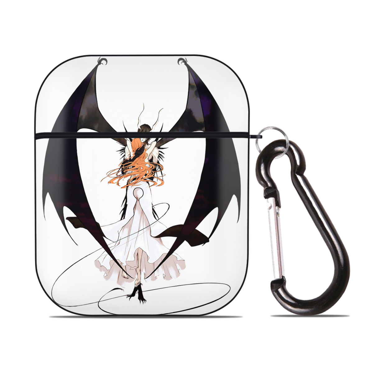 （画像用） ブリーチ ウルキオラ·シファー BLEACH Ulquiorra cifer AirPods 第2世代保護ケース ハードシェル ブラック 耐衝撃・防指紋・カラビナ付き