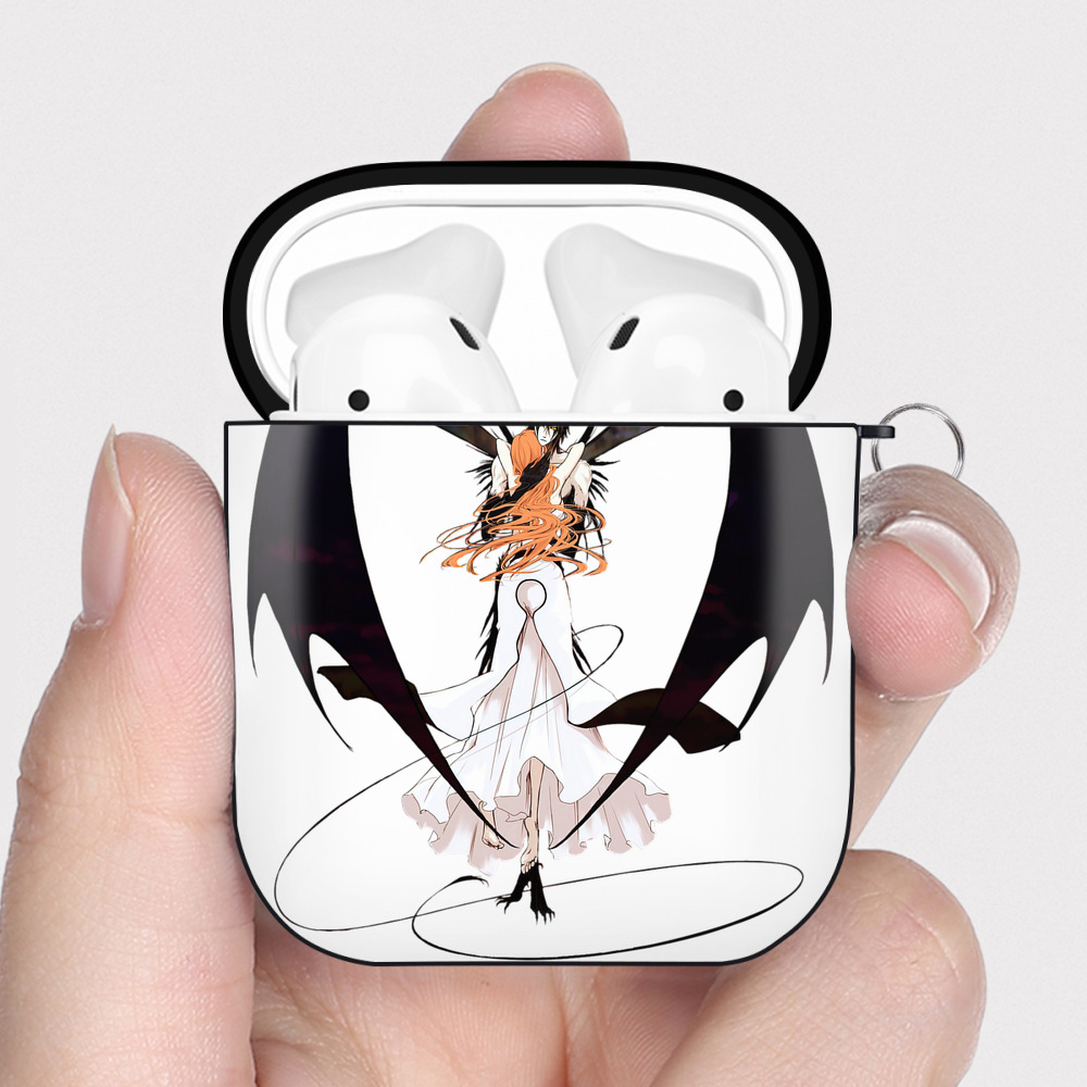 （画像用） ブリーチ ウルキオラ·シファー BLEACH Ulquiorra cifer AirPods 第2世代保護ケース ハードシェル ブラック 耐衝撃・防指紋・カラビナ付き