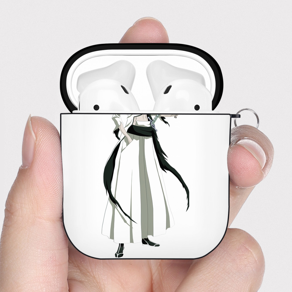 （画像用） ブリーチ ウルキオラ·シファー BLEACH Ulquiorra cifer AirPods 第2世代保護ケース ハードシェル ブラック 耐衝撃・防指紋・カラビナ付き
