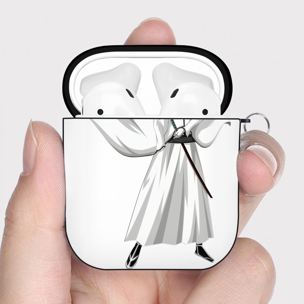 （画像用） ブリーチ ウルキオラ·シファー BLEACH Ulquiorra cifer AirPods 第2世代保護ケース ハードシェル ブラック 耐衝撃・防指紋・カラビナ付き