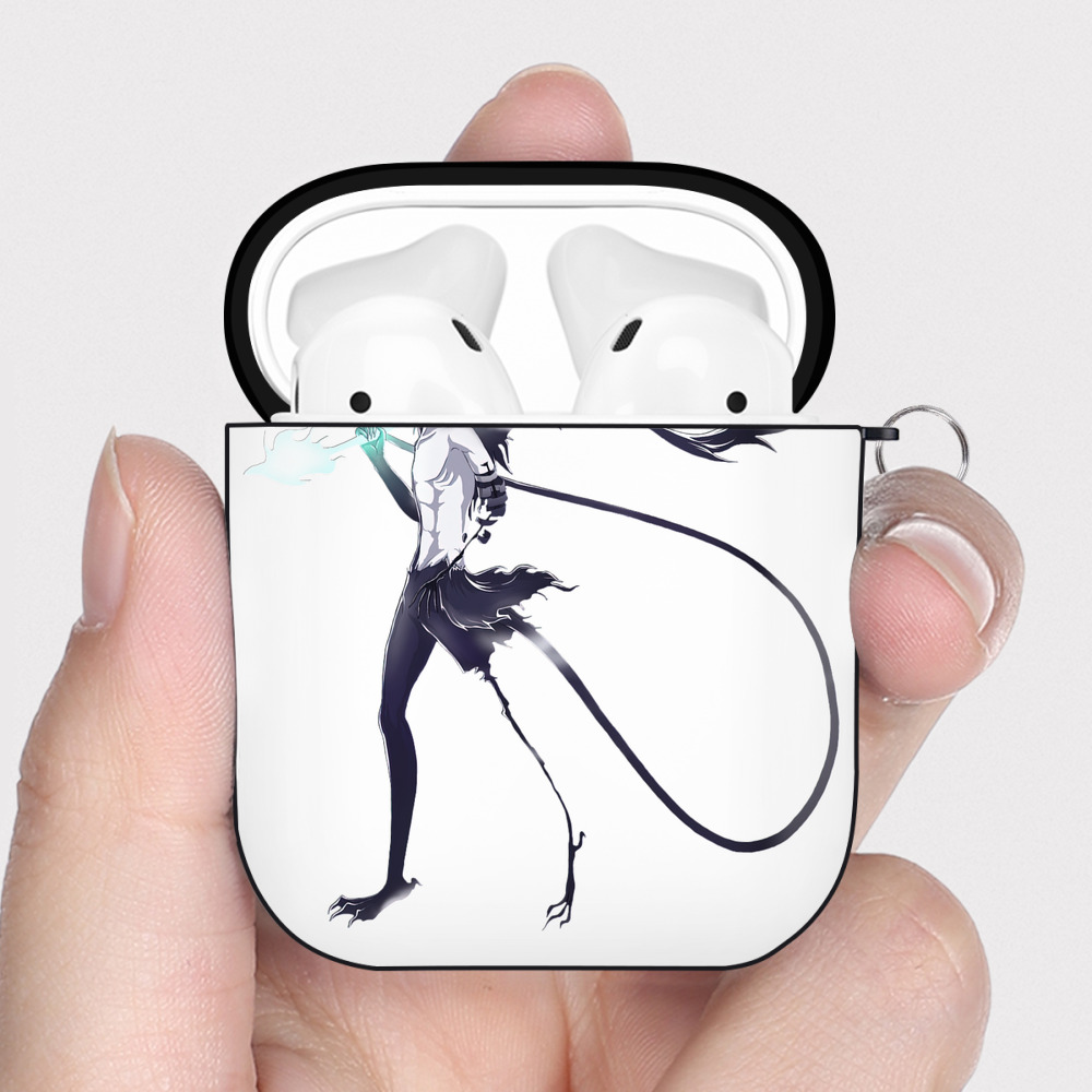 （画像用） ブリーチ ウルキオラ·シファー BLEACH Ulquiorra cifer AirPods 第2世代保護ケース ハードシェル ブラック 耐衝撃・防指紋・カラビナ付き