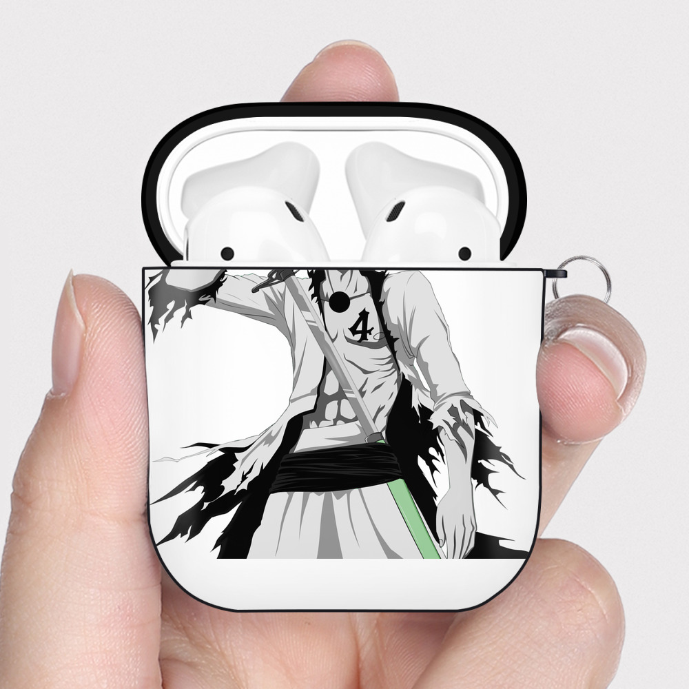 （画像用） ブリーチ ウルキオラ·シファー BLEACH Ulquiorra cifer AirPods 第2世代保護ケース ハードシェル ブラック 耐衝撃・防指紋・カラビナ付き
