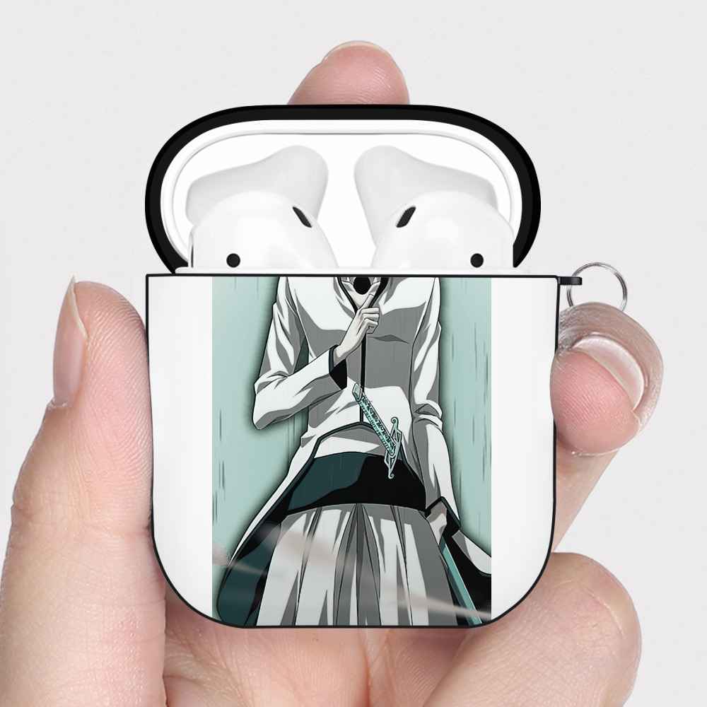 （画像用） ブリーチ ウルキオラ·シファー BLEACH Ulquiorra cifer AirPods 第2世代保護ケース ハードシェル ブラック 耐衝撃・防指紋・カラビナ付き