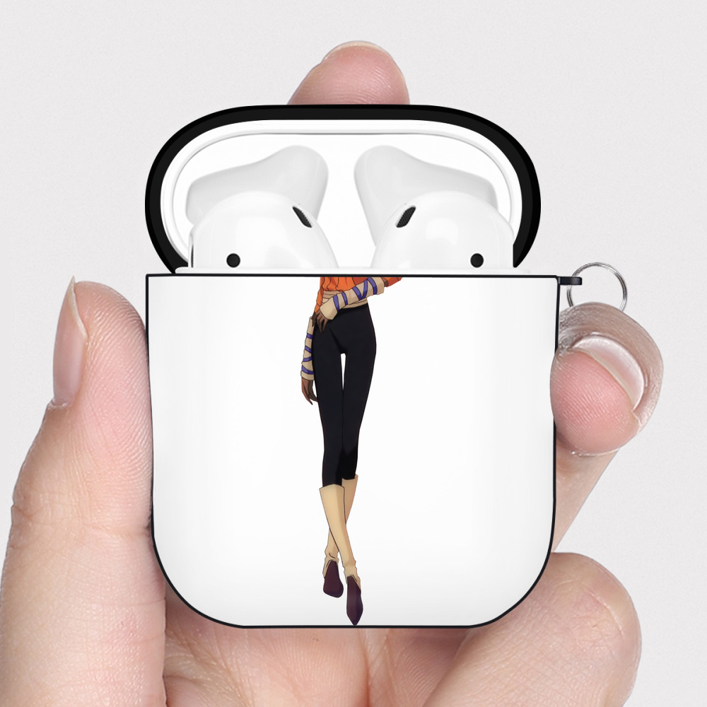 （画像用） ブリーチ 四楓院 夜一（しほういん よるいち） BLEACH Shihouin Yoruichi AirPods 第2世代保護ケース ハードシェル ブラック 耐衝撃・防指紋・カラビナ付き