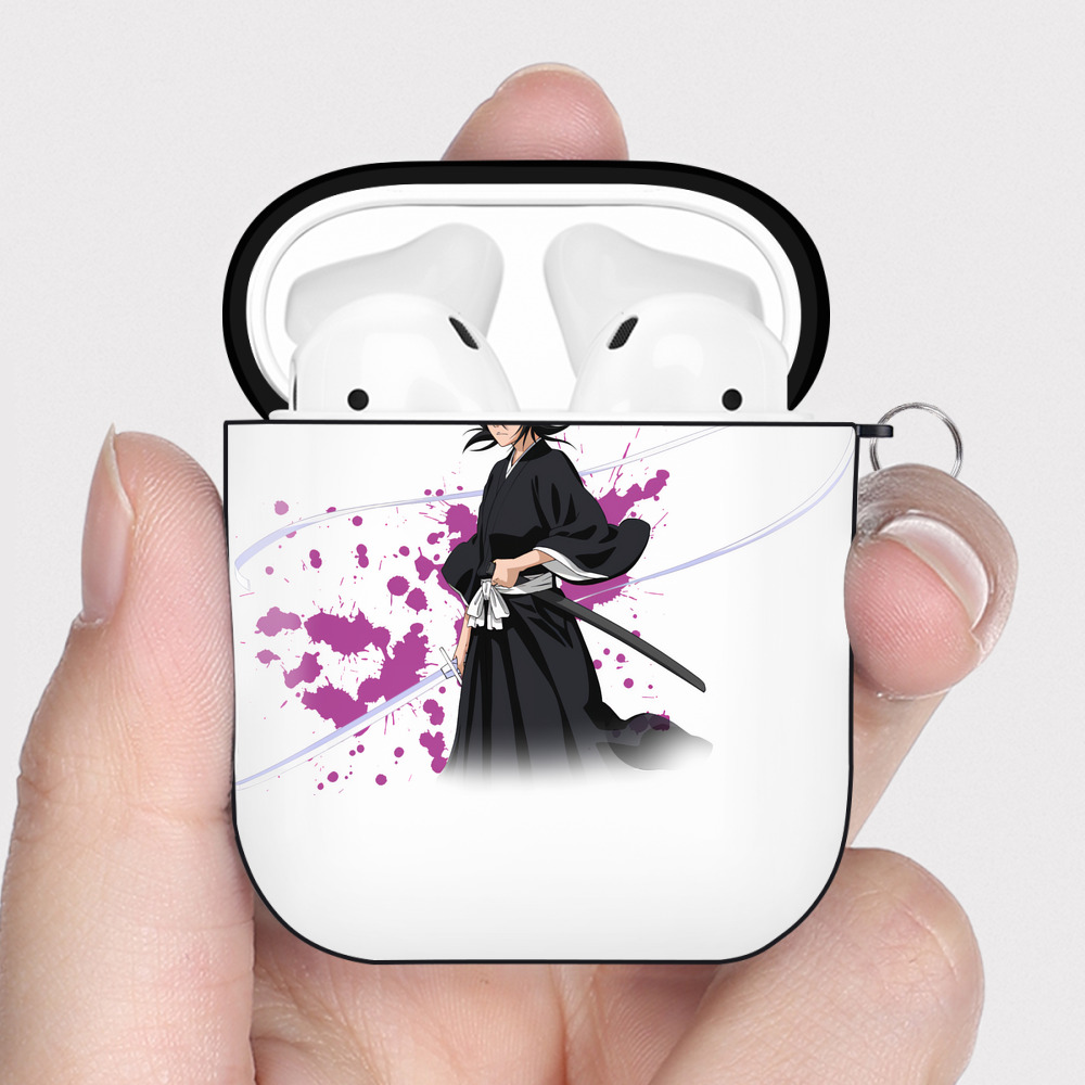 （画像用） ブリーチ 朽木ルキア BLEACH Kuchiki Rukia AirPods 第2世代保護ケース ハードシェル ブラック 耐衝撃・防指紋・カラビナ付き