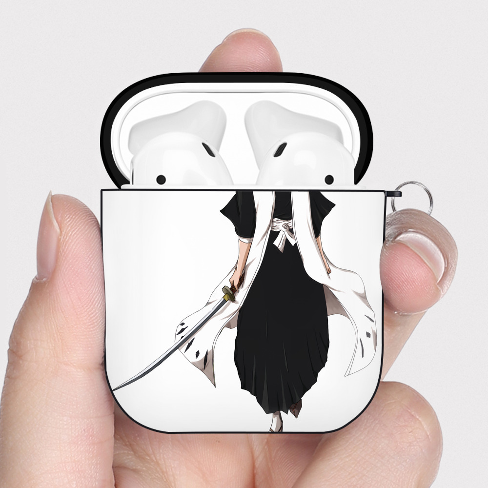 （画像用） ブリーチ 朽木ルキア BLEACH Kuchiki Rukia AirPods 第2世代保護ケース ハードシェル ブラック 耐衝撃・防指紋・カラビナ付き