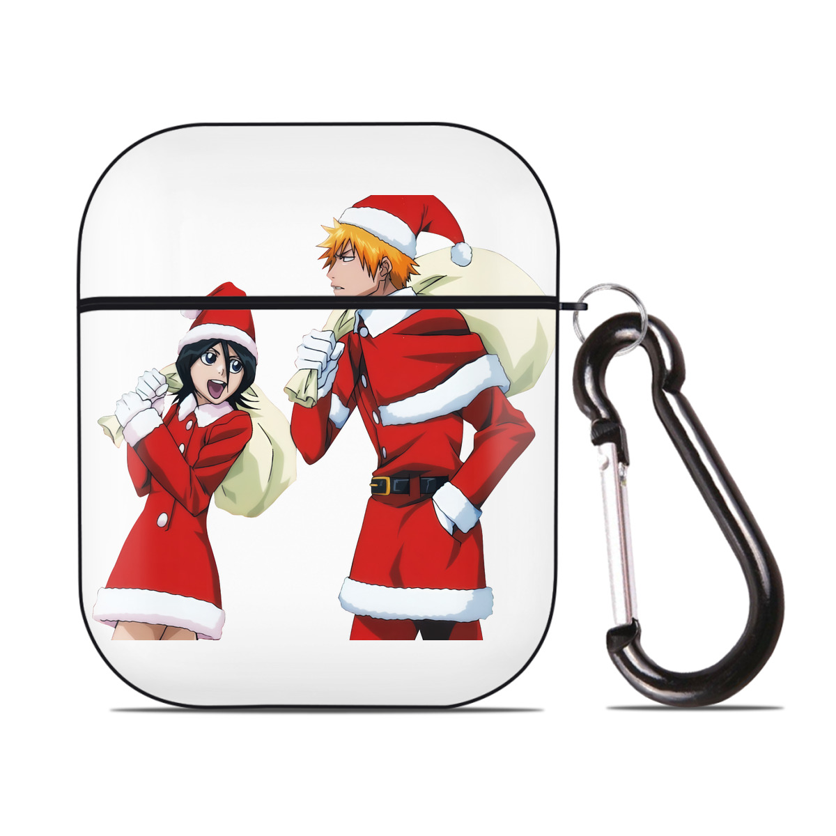 （画像用） ブリーチ 朽木ルキア BLEACH Kuchiki Rukia AirPods 第2世代保護ケース ハードシェル ブラック 耐衝撃・防指紋・カラビナ付き
