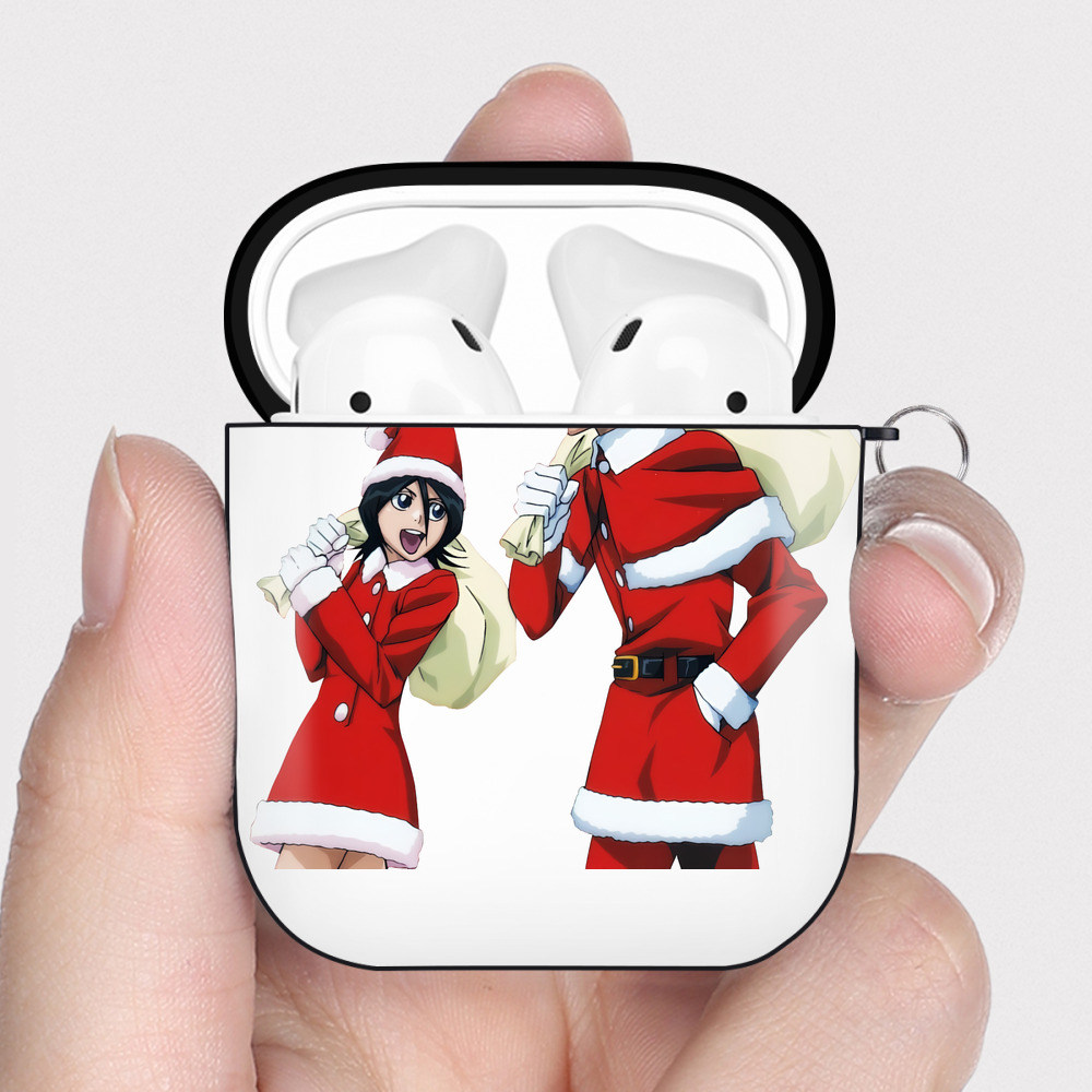 （画像用） ブリーチ 朽木ルキア BLEACH Kuchiki Rukia AirPods 第2世代保護ケース ハードシェル ブラック 耐衝撃・防指紋・カラビナ付き