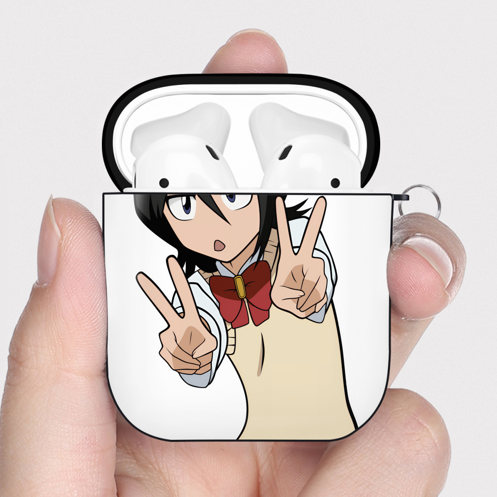 （画像用） ブリーチ 朽木ルキア BLEACH Kuchiki Rukia AirPods 第2世代保護ケース ハードシェル ブラック 耐衝撃・防指紋・カラビナ付き