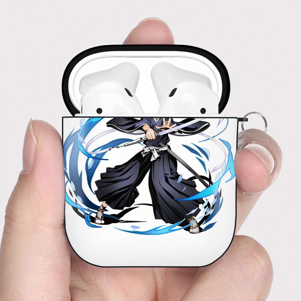（画像用） ブリーチ 朽木ルキア BLEACH Kuchiki Rukia AirPods 第2世代保護ケース ハードシェル ブラック 耐衝撃・防指紋・カラビナ付き