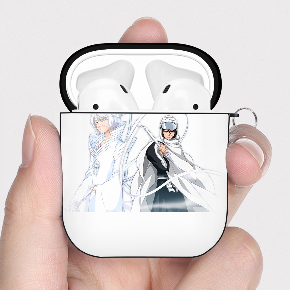 （画像用） ブリーチ 朽木ルキア BLEACH Kuchiki Rukia AirPods 第2世代保護ケース ハードシェル ブラック 耐衝撃・防指紋・カラビナ付き