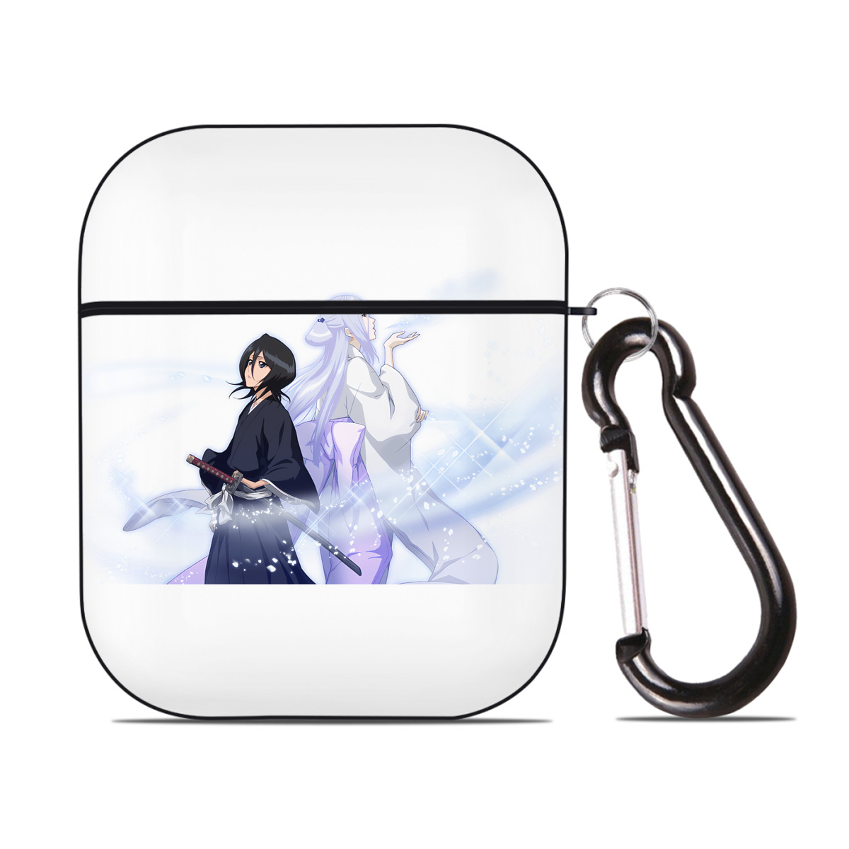 （画像用） ブリーチ 朽木ルキア BLEACH Kuchiki Rukia AirPods 第2世代保護ケース ハードシェル ブラック 耐衝撃・防指紋・カラビナ付き