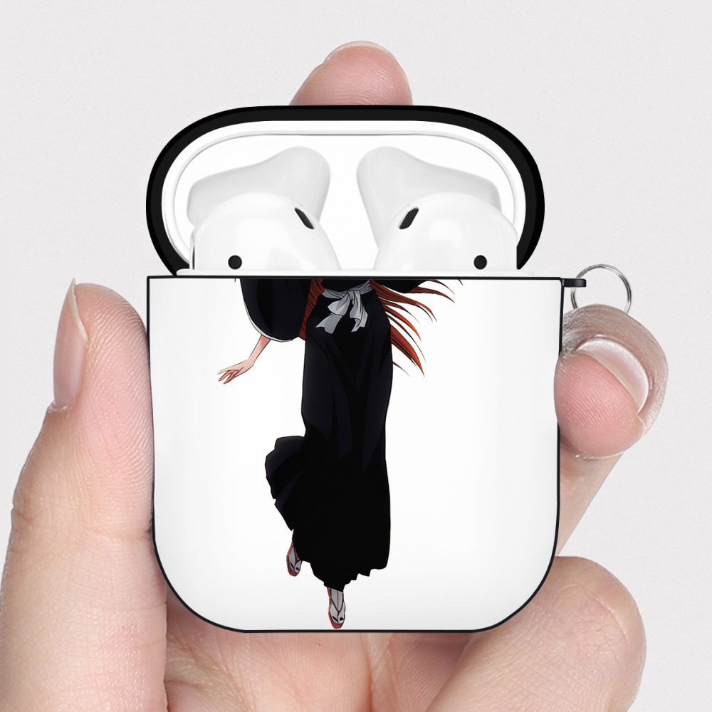（画像用） ブリーチ 井上織姫（いのうえおりひめ） BLEACH Inoue Orihime AirPods 第2世代保護ケース ハードシェル ブラック 耐衝撃・防指紋・カラビナ付き