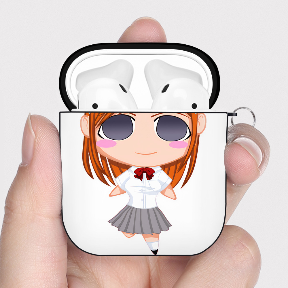 （画像用） ブリーチ 井上織姫（いのうえおりひめ） BLEACH Inoue Orihime AirPods 第2世代保護ケース ハードシェル ブラック 耐衝撃・防指紋・カラビナ付き