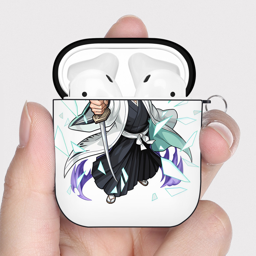 （画像用） ブリーチ 藍染 惣右介（あいぜん そうすけ） BLEACH Aizen Sousuke AirPods 第2世代保護ケース ハードシェル ブラック 耐衝撃・防指紋・カラビナ付き