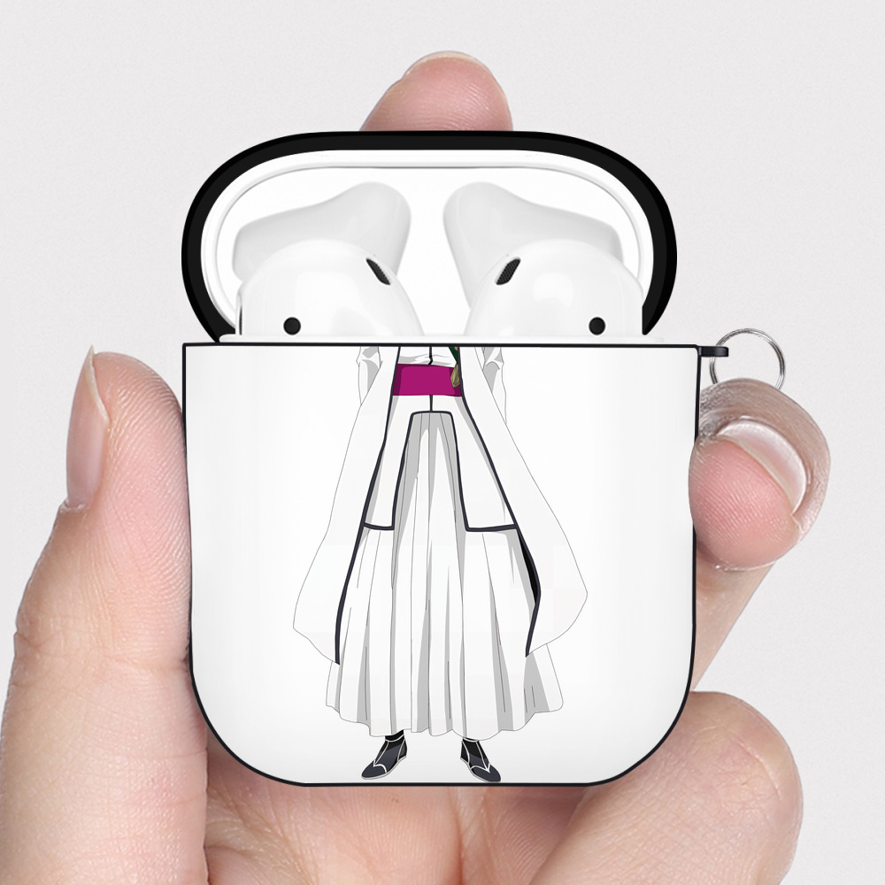 （画像用） ブリーチ 藍染 惣右介（あいぜん そうすけ） BLEACH Aizen Sousuke AirPods 第2世代保護ケース ハードシェル ブラック 耐衝撃・防指紋・カラビナ付き
