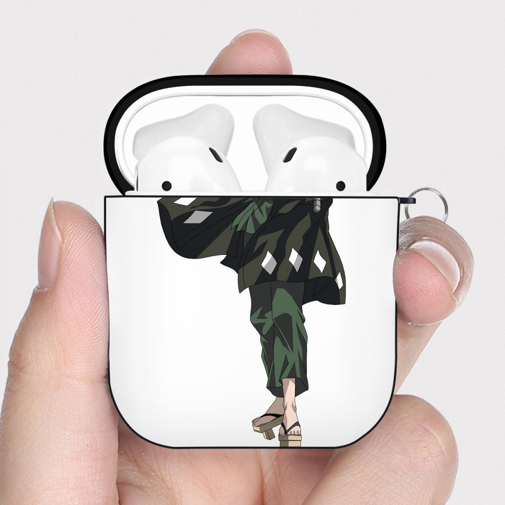 （画像用） "ブリーチ 浦原 喜助（うらはら きすけ） BLEACH Urahara Kisuke " AirPods 第2世代保護ケース ハードシェル ブラック 耐衝撃・防指紋・カラビナ付き