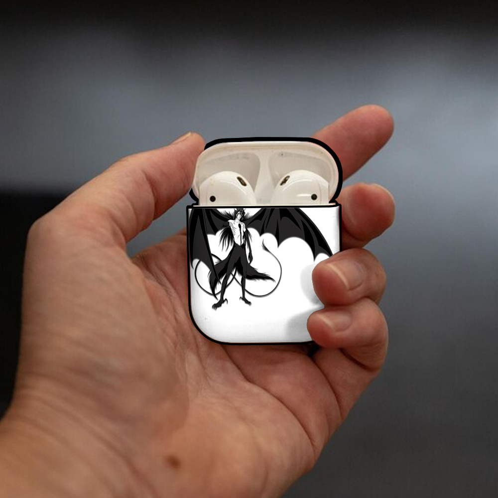 ブリーチ ウルキオラ·シファー BLEACH Ulquiorra cifer AirPods 第2世代保護ケース ハードシェル ブラック 耐衝撃・防指紋・カラビナ付き