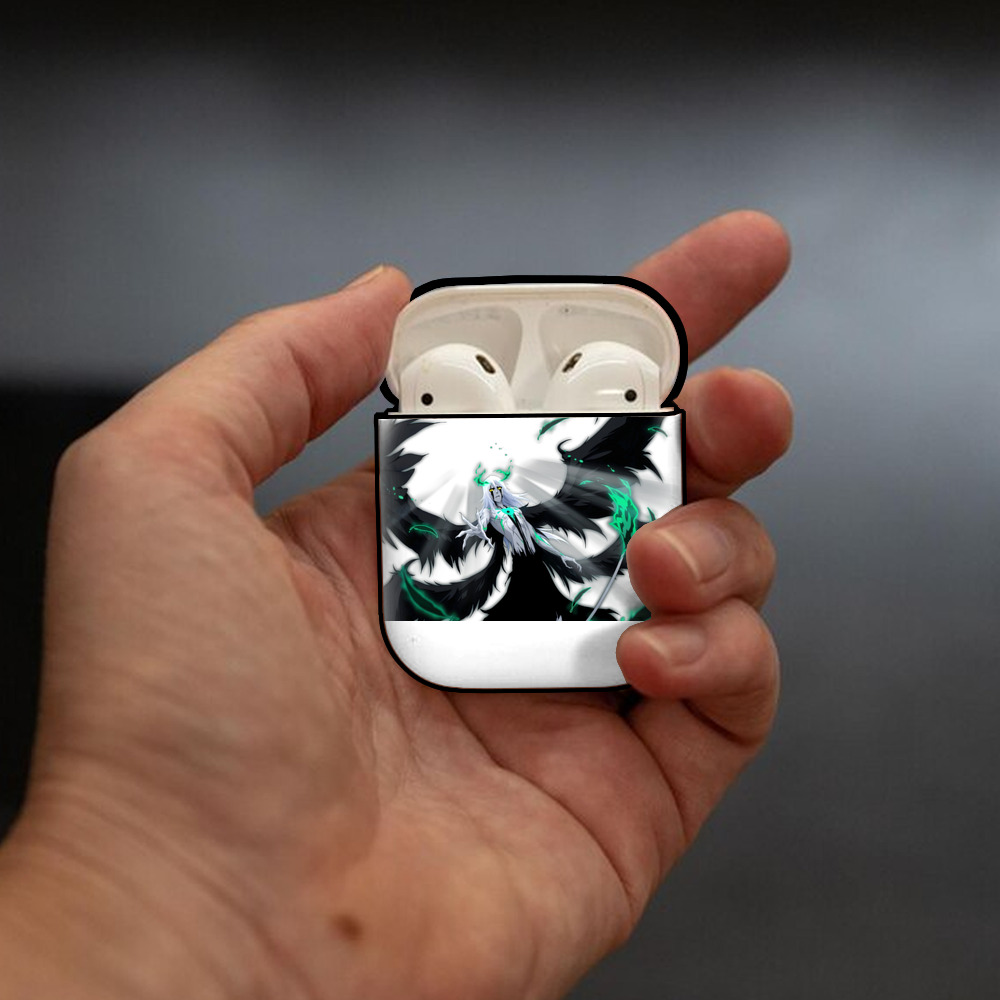 ブリーチ ウルキオラ·シファー BLEACH Ulquiorra cifer AirPods 第2世代保護ケース ハードシェル ブラック 耐衝撃・防指紋・カラビナ付き