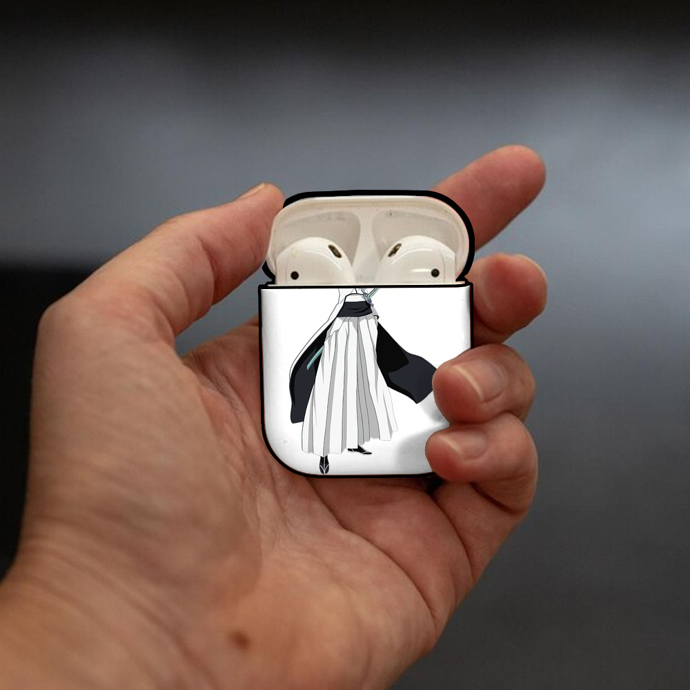 ブリーチ ウルキオラ·シファー BLEACH Ulquiorra cifer AirPods 第2世代保護ケース ハードシェル ブラック 耐衝撃・防指紋・カラビナ付き