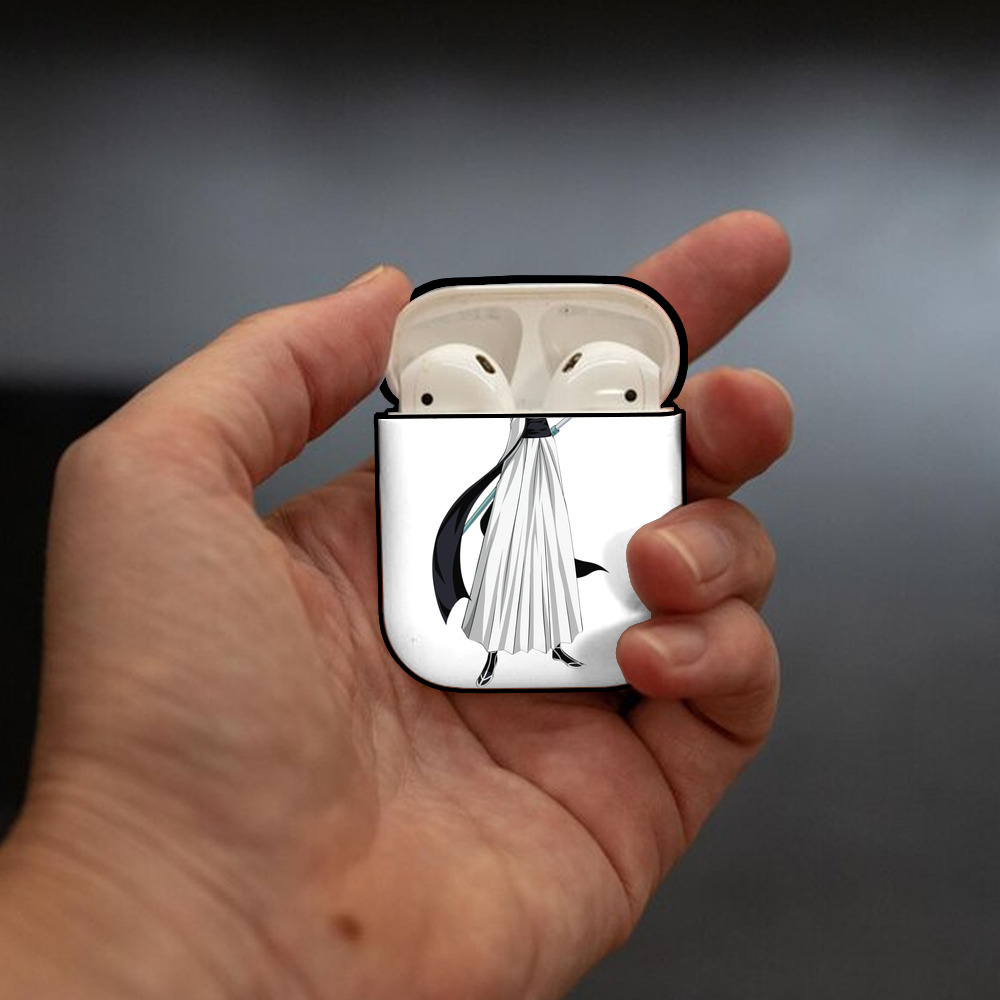 ブリーチ ウルキオラ·シファー BLEACH Ulquiorra cifer AirPods 第2世代保護ケース ハードシェル ブラック 耐衝撃・防指紋・カラビナ付き