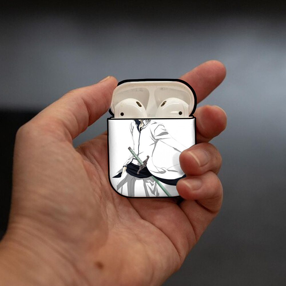 ブリーチ ウルキオラ·シファー BLEACH Ulquiorra cifer AirPods 第2世代保護ケース ハードシェル ブラック 耐衝撃・防指紋・カラビナ付き