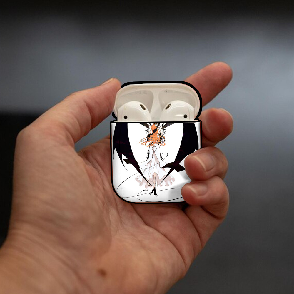 ブリーチ ウルキオラ·シファー BLEACH Ulquiorra cifer AirPods 第2世代保護ケース ハードシェル ブラック 耐衝撃・防指紋・カラビナ付き
