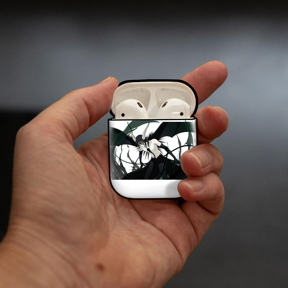 ブリーチ ウルキオラ·シファー BLEACH Ulquiorra cifer AirPods 第2世代保護ケース ハードシェル ブラック 耐衝撃・防指紋・カラビナ付き