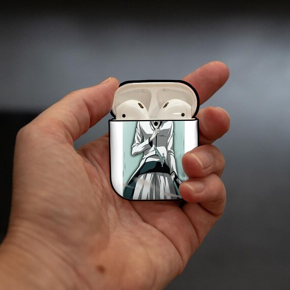 ブリーチ ウルキオラ·シファー BLEACH Ulquiorra cifer AirPods 第2世代保護ケース ハードシェル ブラック 耐衝撃・防指紋・カラビナ付き