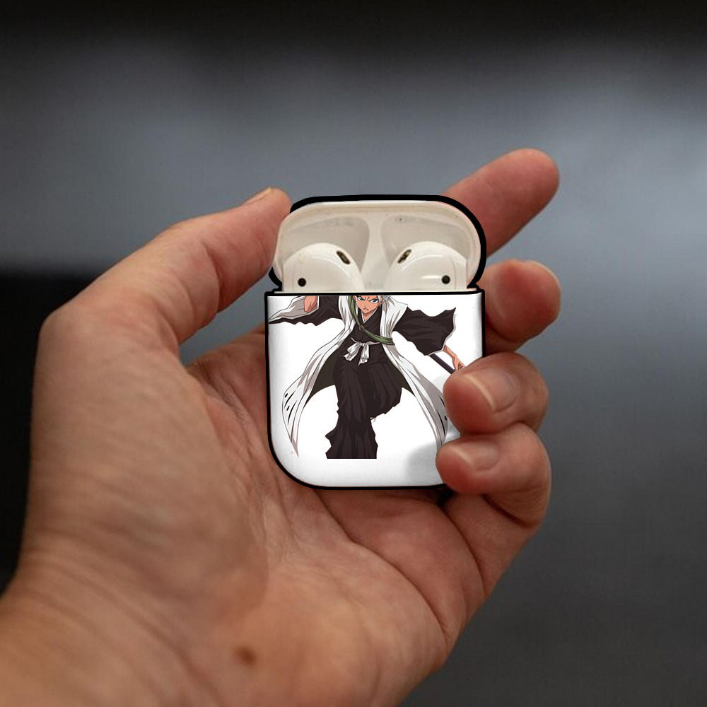 ブリーチ 日番谷冬獅郎（ひつがや とうしろう） BLEACH Hitsugaya Toushirou AirPods 第2世代保護ケース ハードシェル ブラック 耐衝撃・防指紋・カラビナ付き