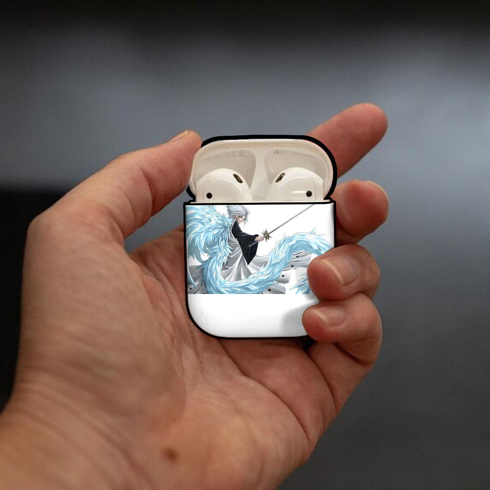 ブリーチ 日番谷冬獅郎（ひつがや とうしろう） BLEACH Hitsugaya Toushirou AirPods 第2世代保護ケース ハードシェル ブラック 耐衝撃・防指紋・カラビナ付き