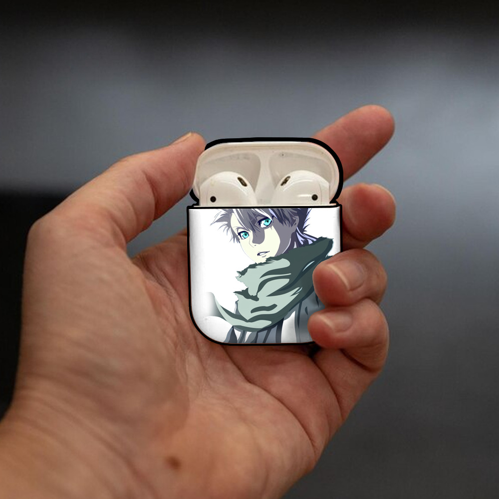 ブリーチ 日番谷冬獅郎（ひつがや とうしろう） BLEACH Hitsugaya Toushirou AirPods 第2世代保護ケース ハードシェル ブラック 耐衝撃・防指紋・カラビナ付き