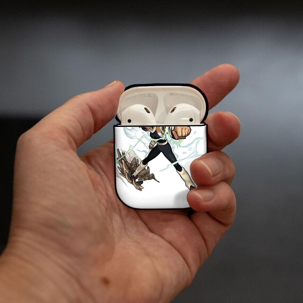 ブリーチ 四楓院 夜一（しほういん よるいち） BLEACH Shihouin Yoruichi AirPods 第2世代保護ケース ハードシェル ブラック 耐衝撃・防指紋・カラビナ付き
