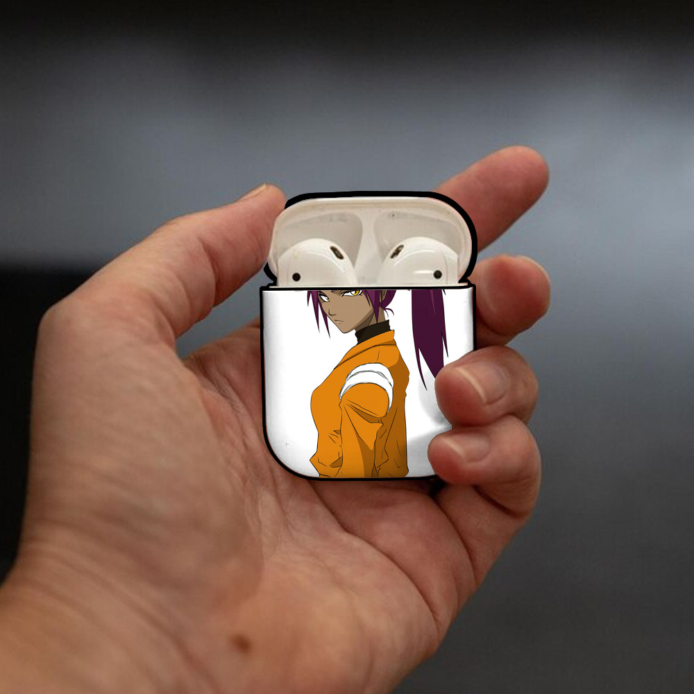 ブリーチ 四楓院 夜一（しほういん よるいち） BLEACH Shihouin Yoruichi AirPods 第2世代保護ケース ハードシェル ブラック 耐衝撃・防指紋・カラビナ付き
