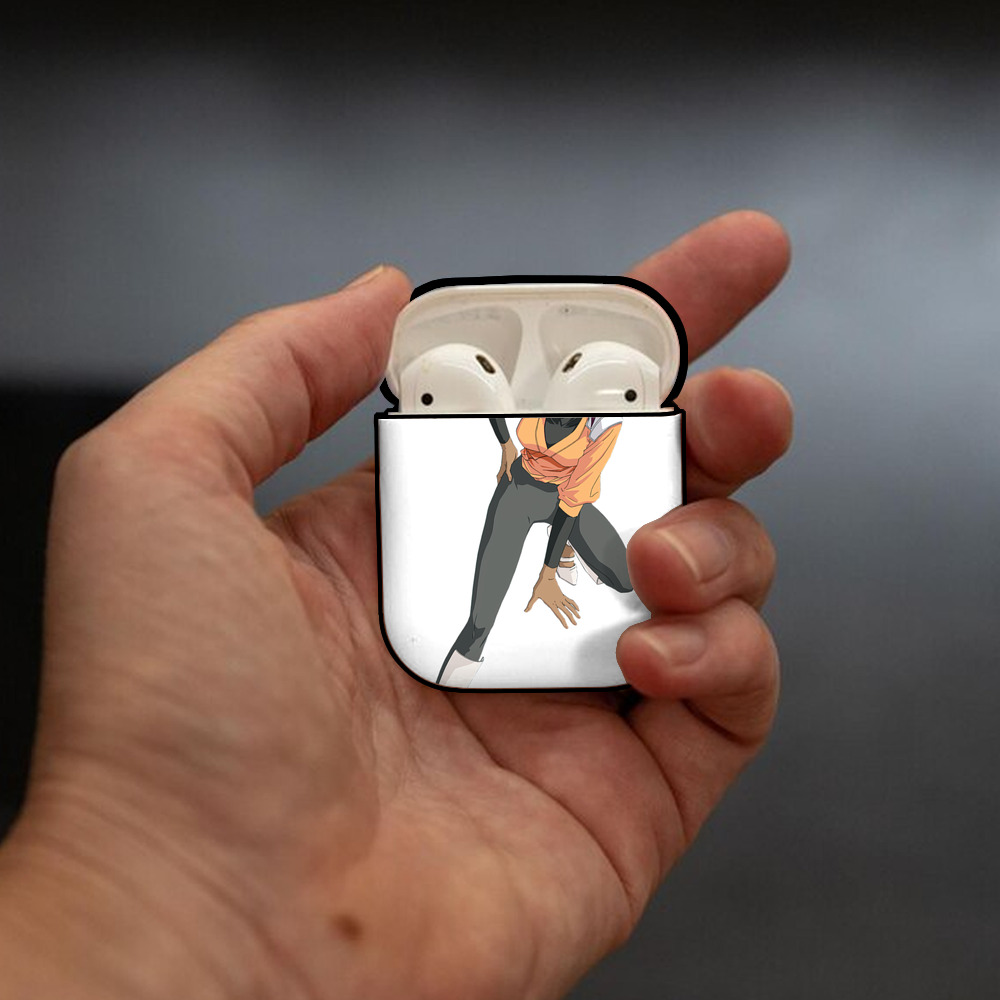 ブリーチ 四楓院 夜一（しほういん よるいち） BLEACH Shihouin Yoruichi AirPods 第2世代保護ケース ハードシェル ブラック 耐衝撃・防指紋・カラビナ付き