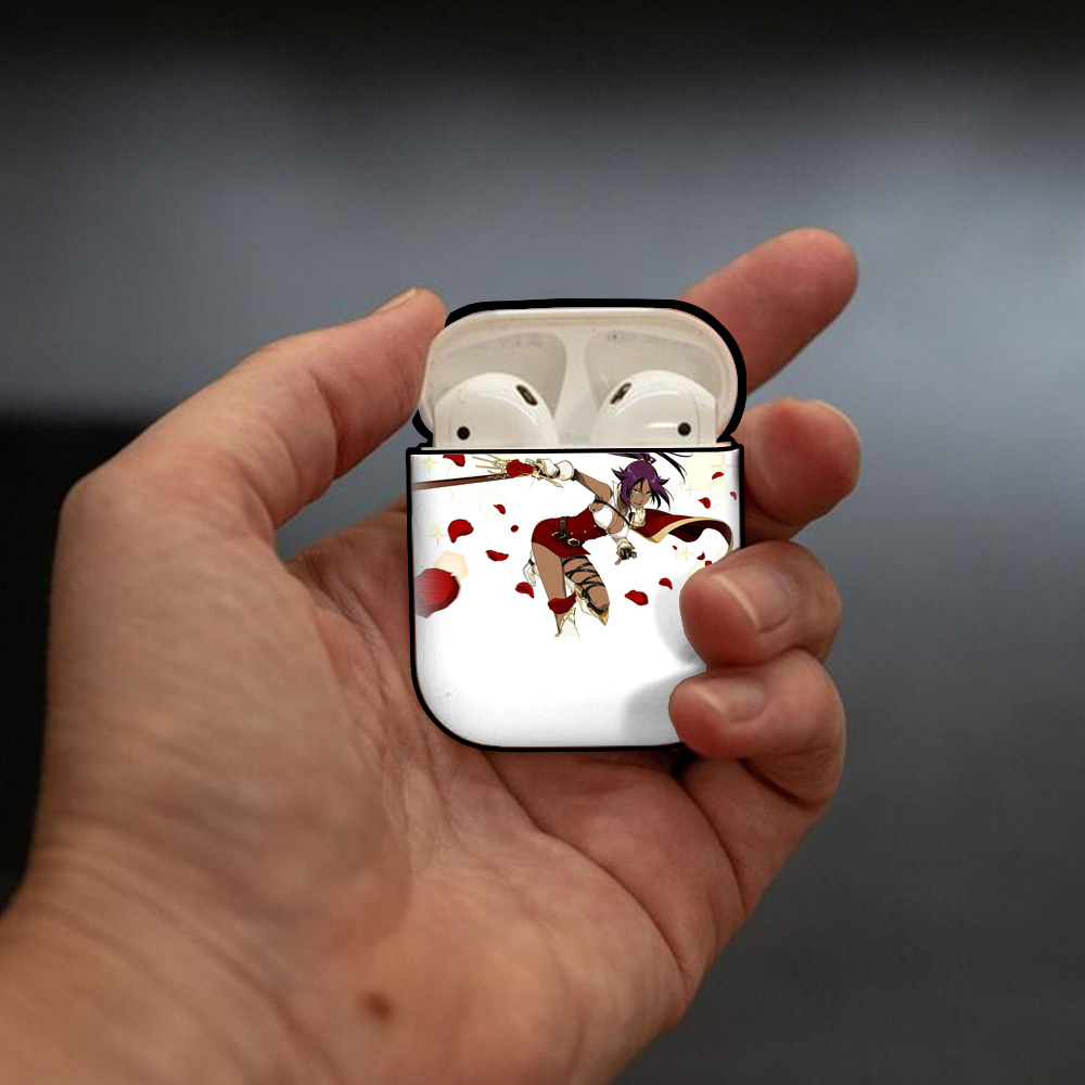 ブリーチ 四楓院 夜一（しほういん よるいち） BLEACH Shihouin Yoruichi AirPods 第2世代保護ケース ハードシェル ブラック 耐衝撃・防指紋・カラビナ付き
