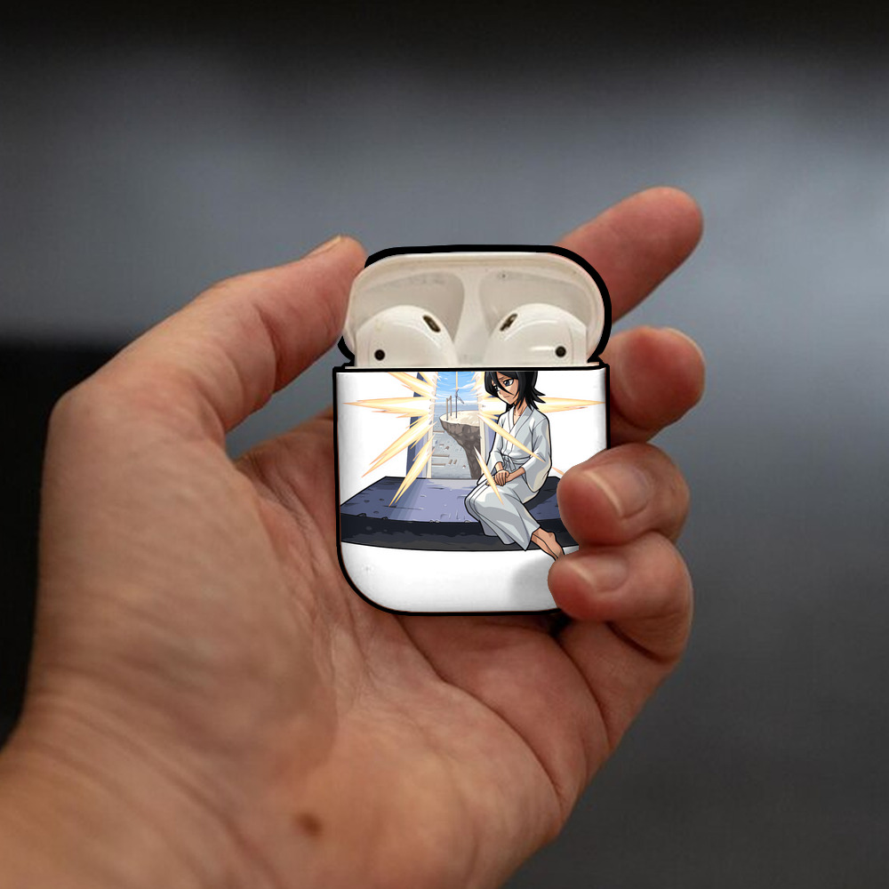 ブリーチ 朽木ルキア BLEACH Kuchiki Rukia AirPods 第2世代保護ケース ハードシェル ブラック 耐衝撃・防指紋・カラビナ付き