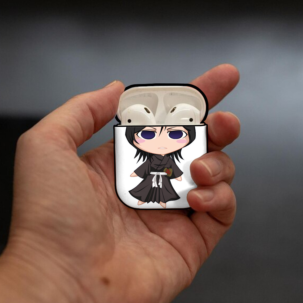 ブリーチ 朽木ルキア BLEACH Kuchiki Rukia AirPods 第2世代保護ケース ハードシェル ブラック 耐衝撃・防指紋・カラビナ付き