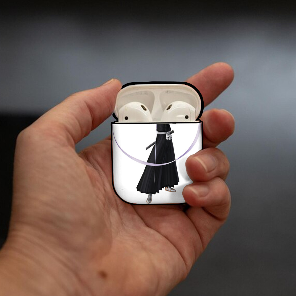 ブリーチ 朽木ルキア BLEACH Kuchiki Rukia AirPods 第2世代保護ケース ハードシェル ブラック 耐衝撃・防指紋・カラビナ付き