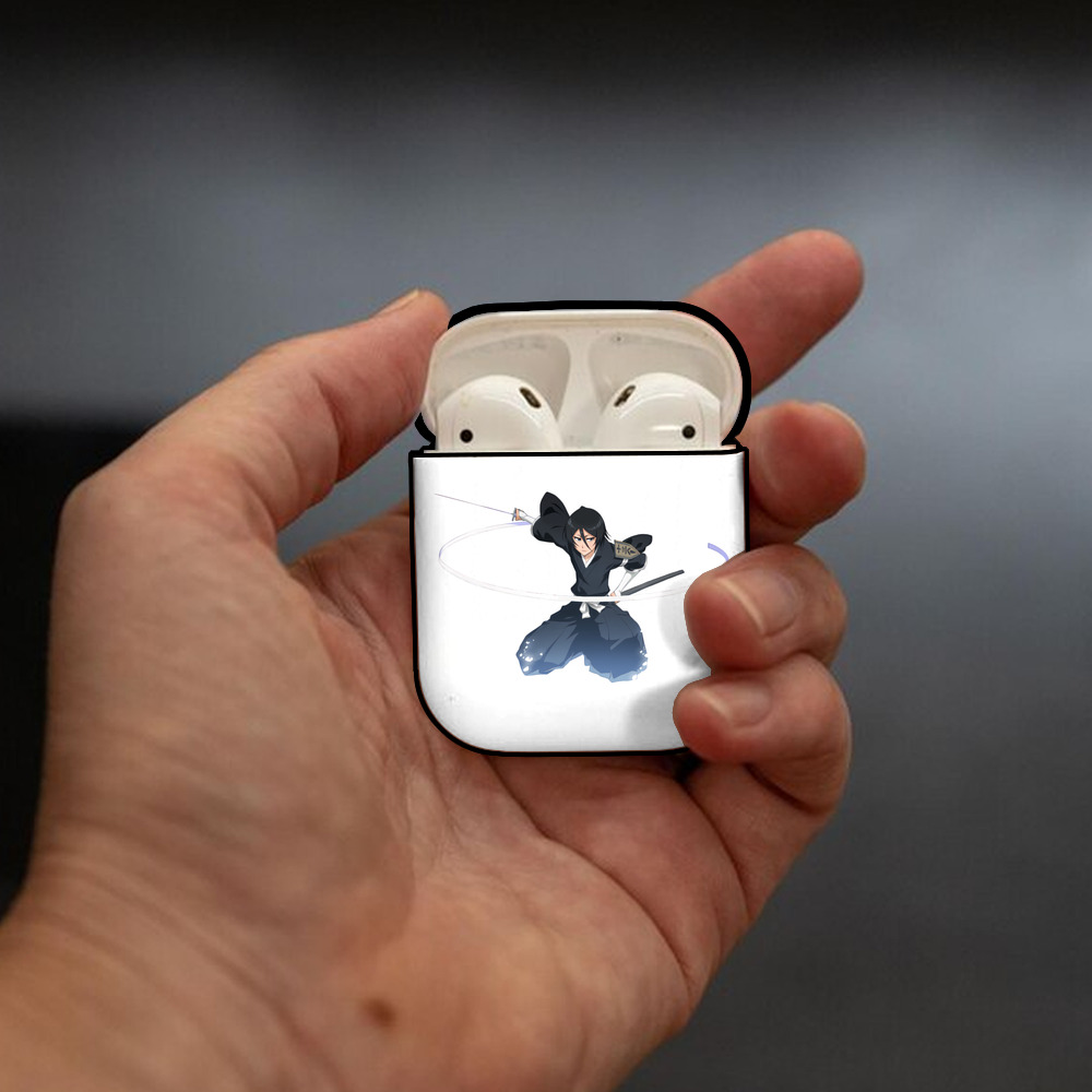 ブリーチ 朽木ルキア BLEACH Kuchiki Rukia AirPods 第2世代保護ケース ハードシェル ブラック 耐衝撃・防指紋・カラビナ付き