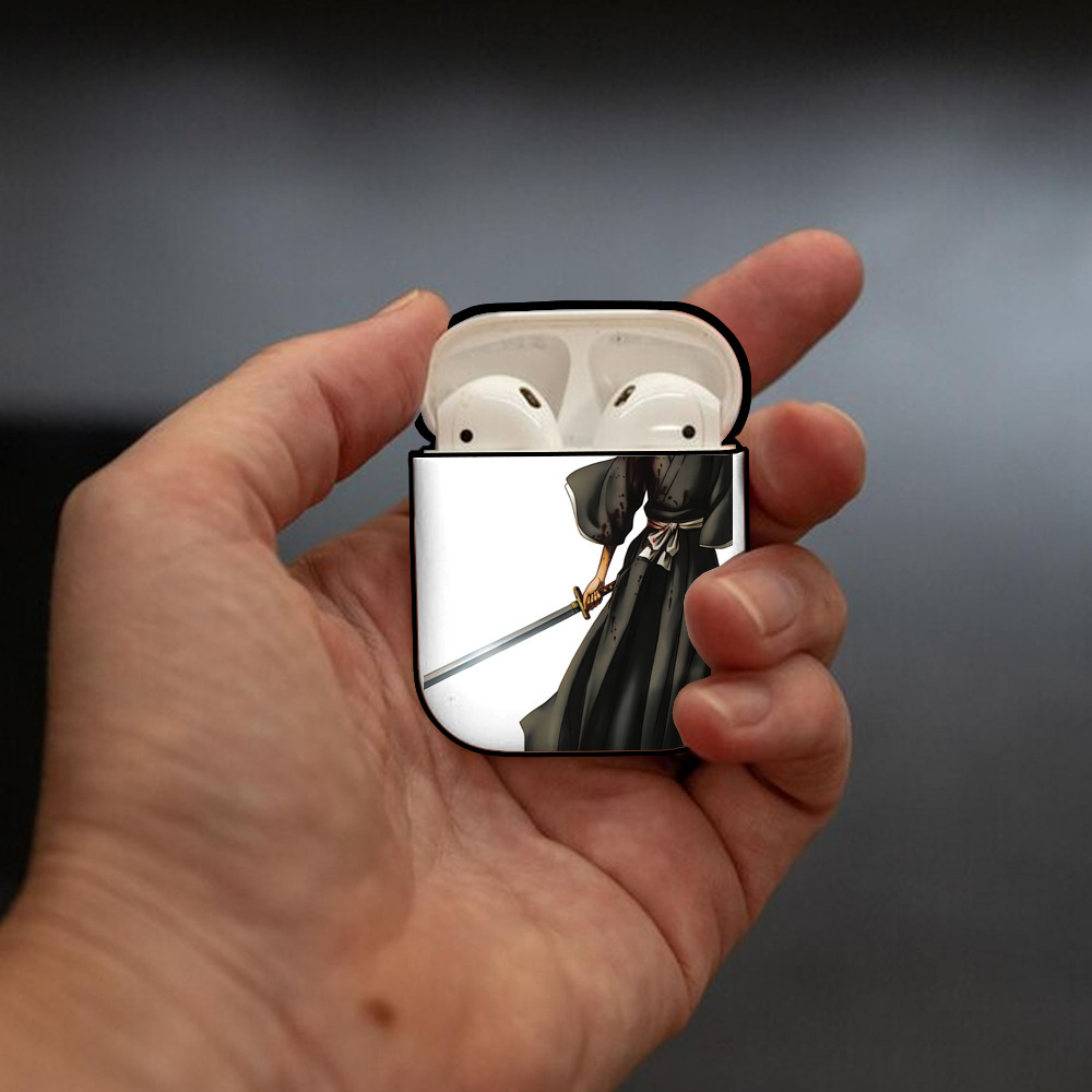ブリーチ 朽木ルキア BLEACH Kuchiki Rukia AirPods 第2世代保護ケース ハードシェル ブラック 耐衝撃・防指紋・カラビナ付き