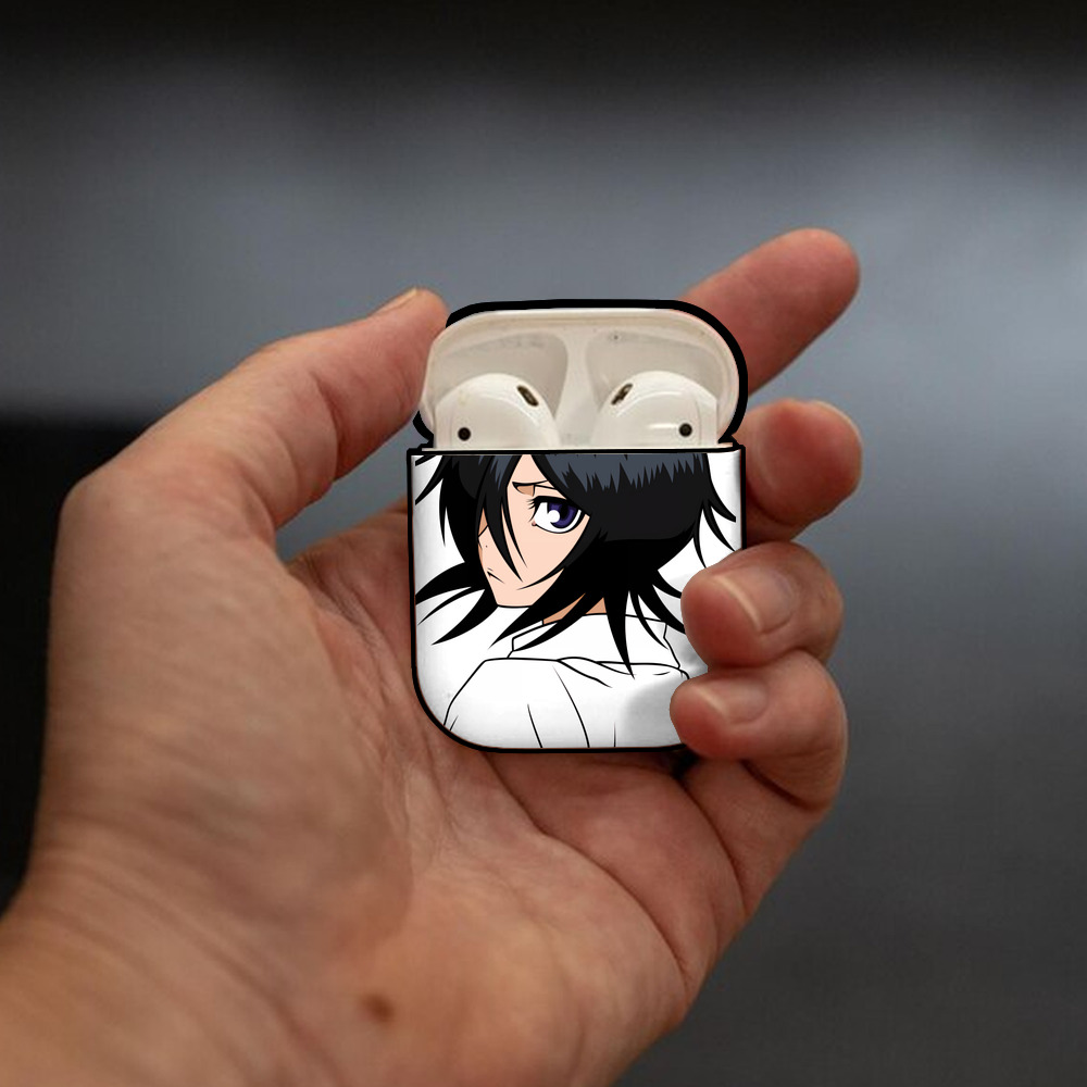 ブリーチ 朽木ルキア BLEACH Kuchiki Rukia AirPods 第2世代保護ケース ハードシェル ブラック 耐衝撃・防指紋・カラビナ付き