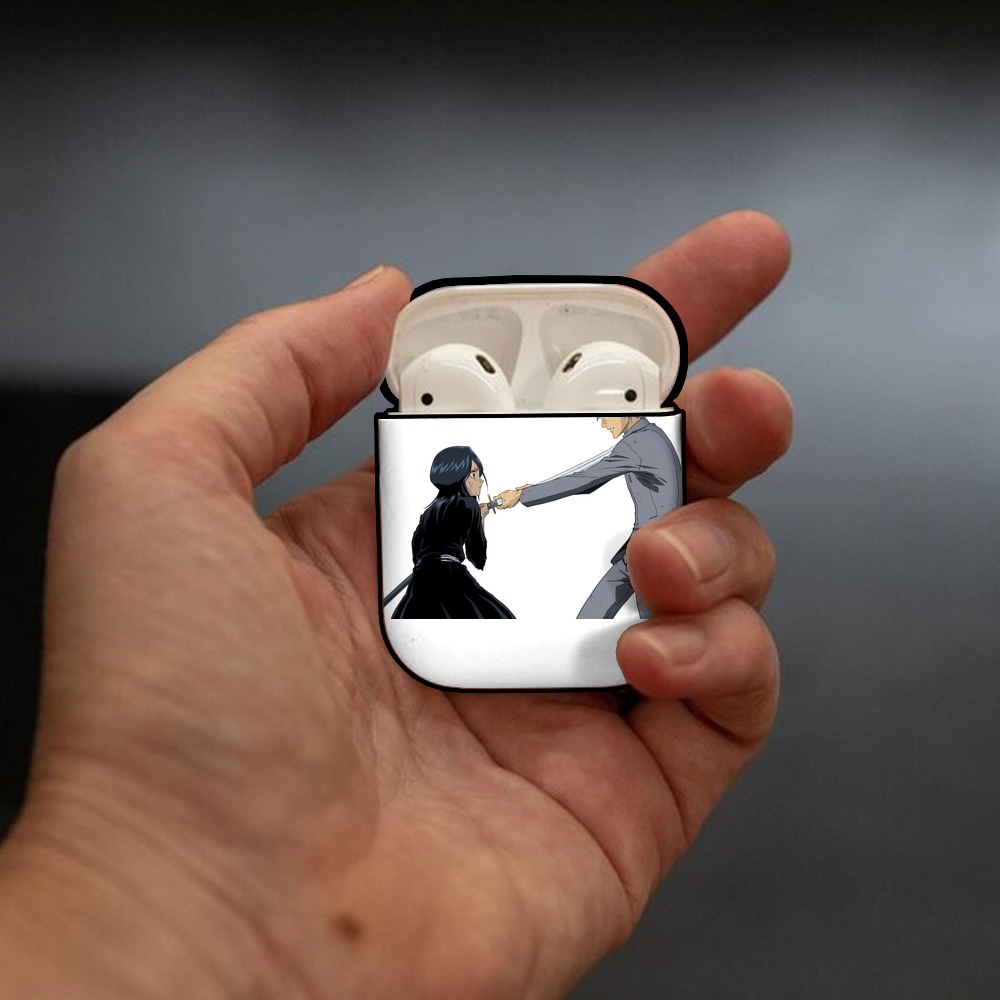 ブリーチ 朽木ルキア BLEACH Kuchiki Rukia AirPods 第2世代保護ケース ハードシェル ブラック 耐衝撃・防指紋・カラビナ付き