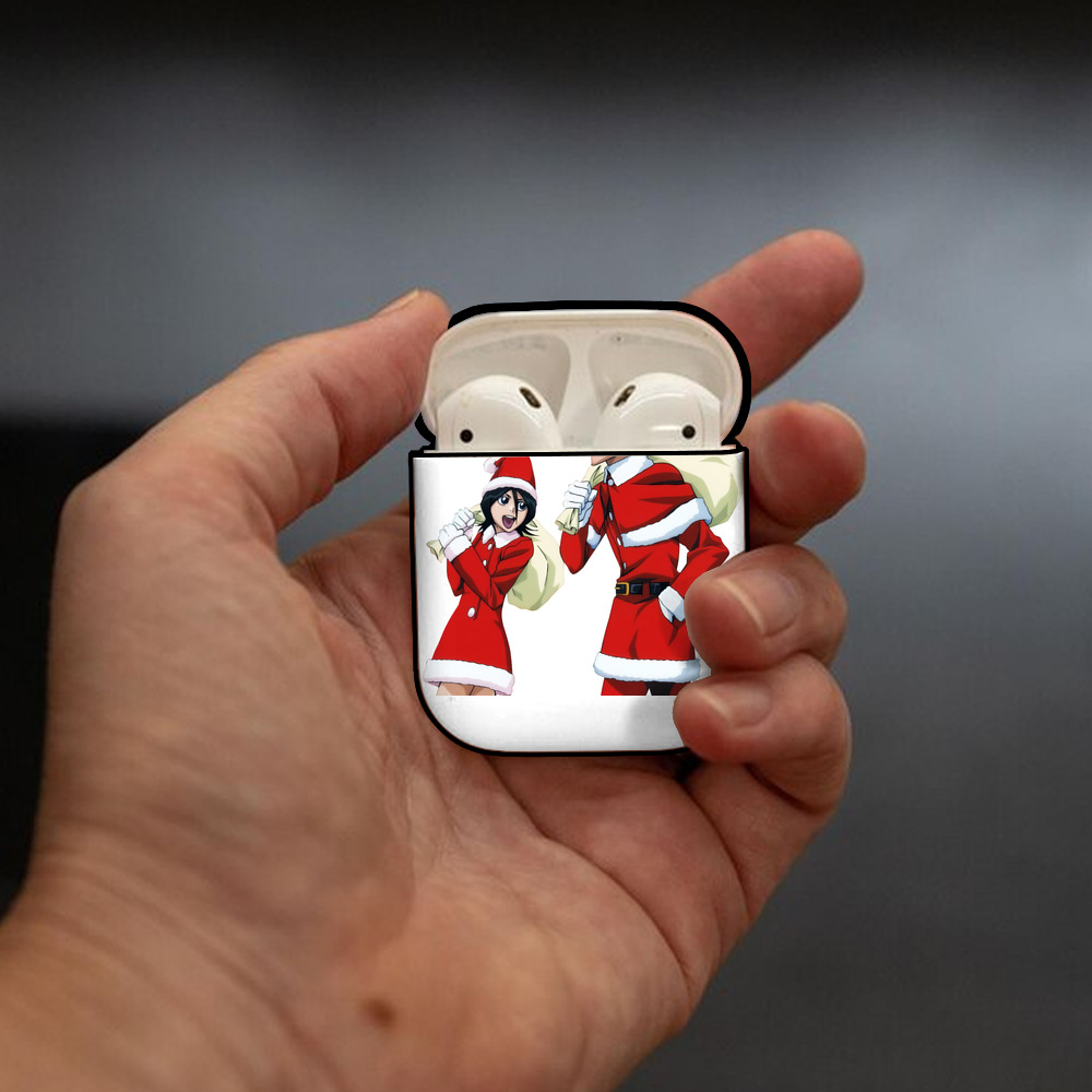 ブリーチ 朽木ルキア BLEACH Kuchiki Rukia AirPods 第2世代保護ケース ハードシェル ブラック 耐衝撃・防指紋・カラビナ付き