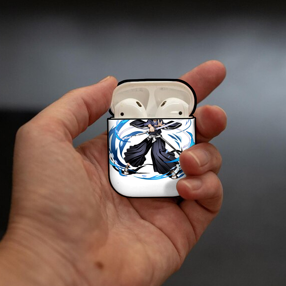 ブリーチ 朽木ルキア BLEACH Kuchiki Rukia AirPods 第2世代保護ケース ハードシェル ブラック 耐衝撃・防指紋・カラビナ付き