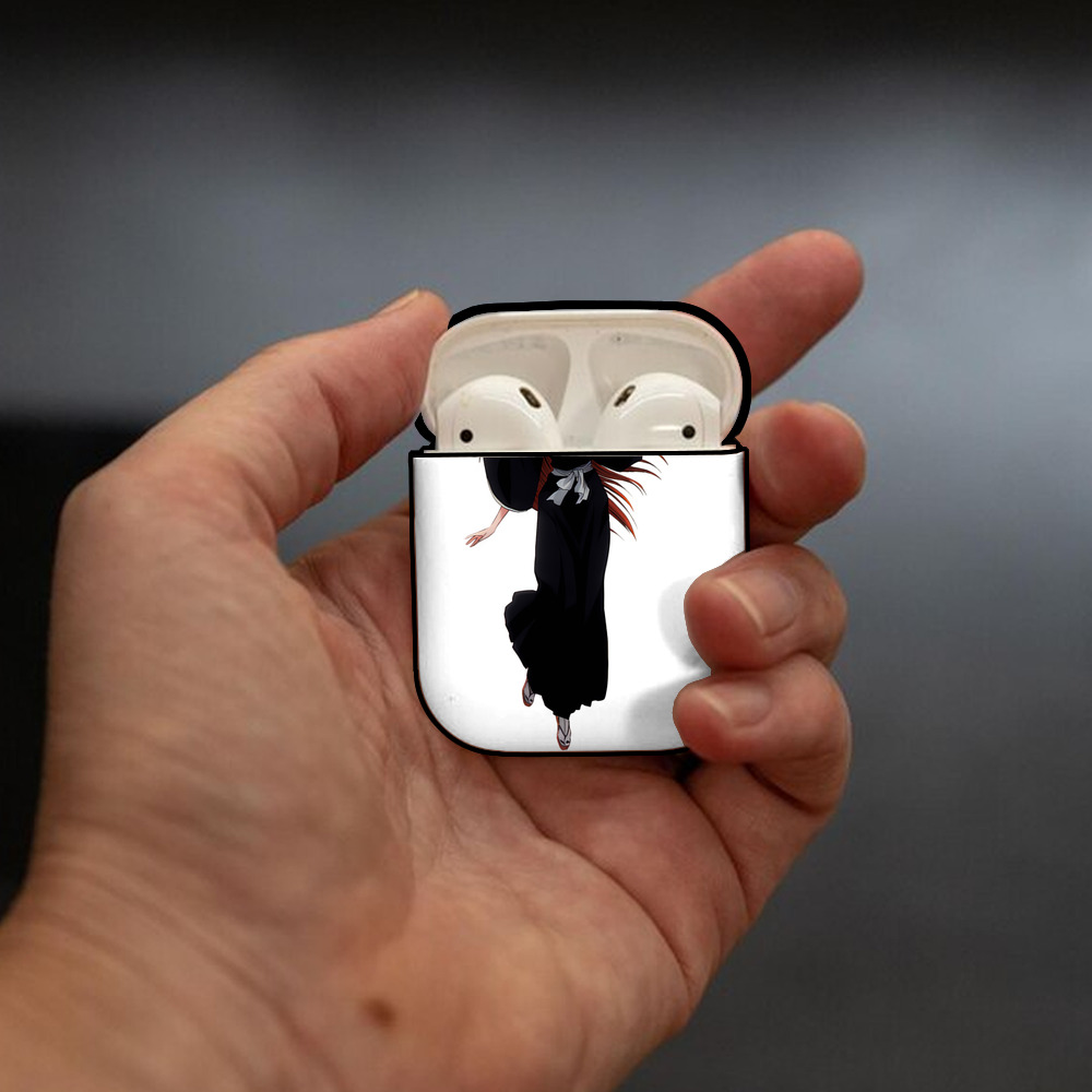 ブリーチ 井上織姫（いのうえおりひめ） BLEACH Inoue Orihime AirPods 第2世代保護ケース ハードシェル ブラック 耐衝撃・防指紋・カラビナ付き