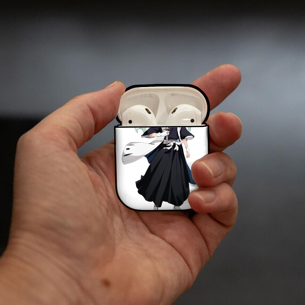 ブリーチ くちき びゃくや BLEACH Kuchiki Byakuya AirPods 第2世代保護ケース ハードシェル ブラック 耐衝撃・防指紋・カラビナ付き