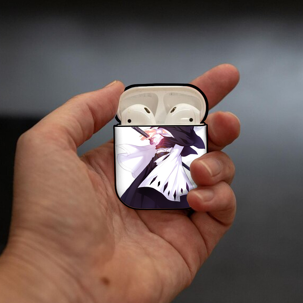 ブリーチ くちき びゃくや BLEACH Kuchiki Byakuya AirPods 第2世代保護ケース ハードシェル ブラック 耐衝撃・防指紋・カラビナ付き